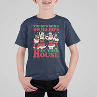 Funny Christmas T Shirt For Kid There Is Some Ho Ho Hos In This House Horror Character Dancing - Wonder Print Shop