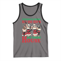 Funny Christmas Tank Top There Is Some Ho Ho Hos In This House Horror Character Dancing