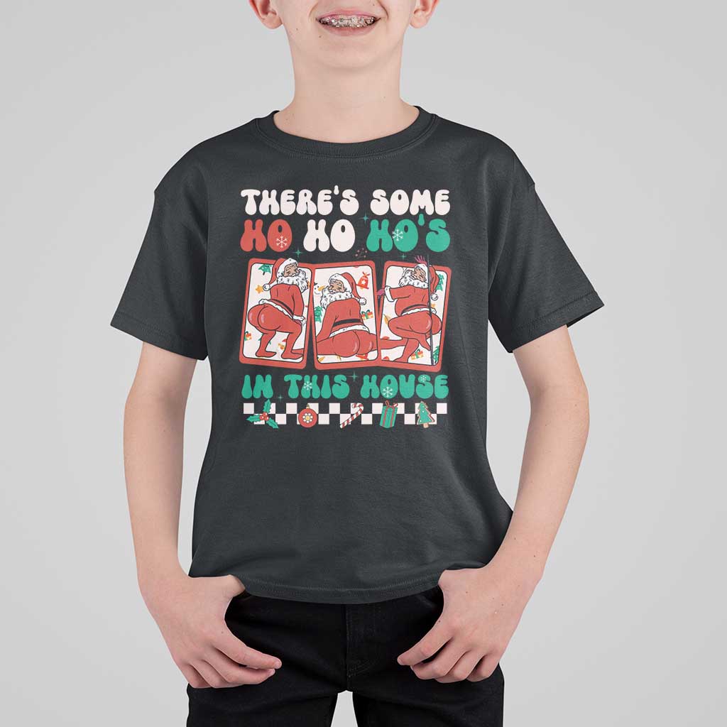 Funny Christmas T Shirt For Kid There Is Some Ho Ho Hos In This House Horror Character - Wonder Print Shop