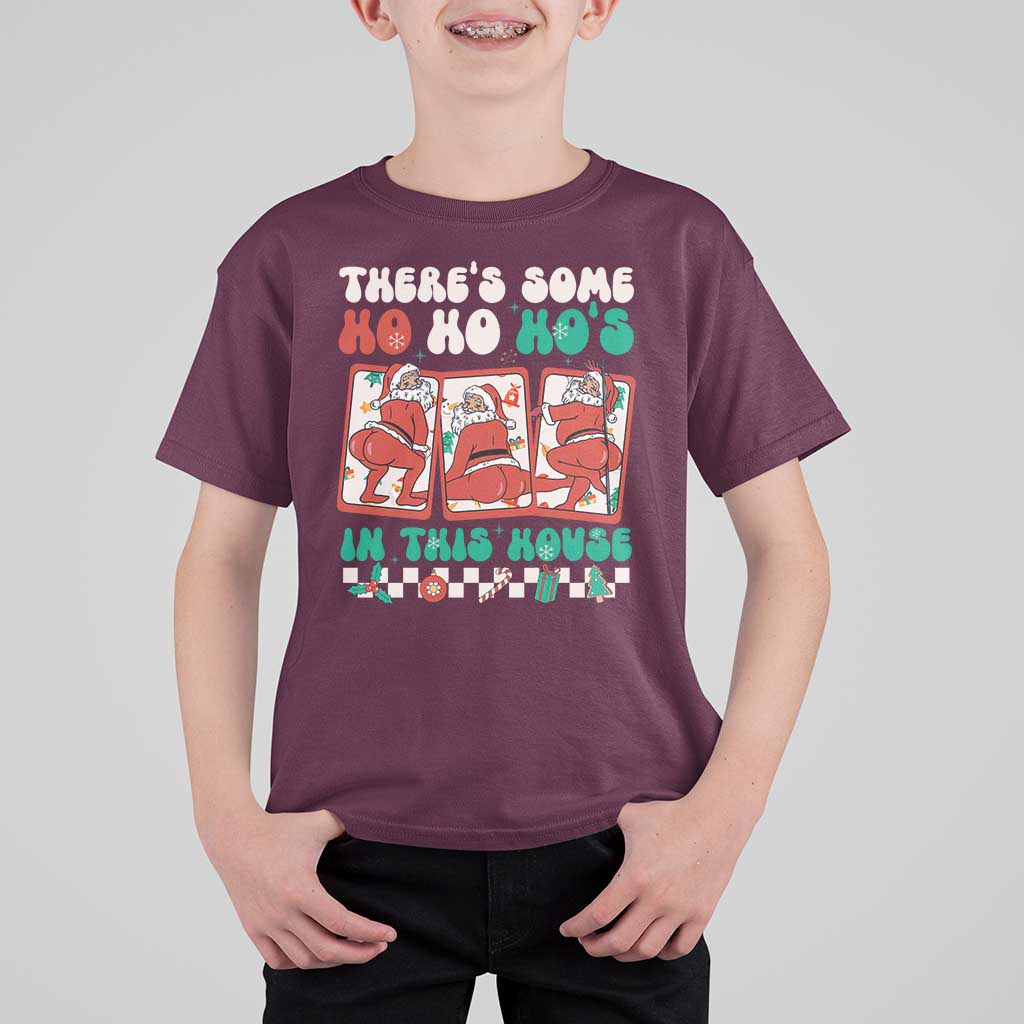 Funny Christmas T Shirt For Kid There Is Some Ho Ho Hos In This House Horror Character - Wonder Print Shop