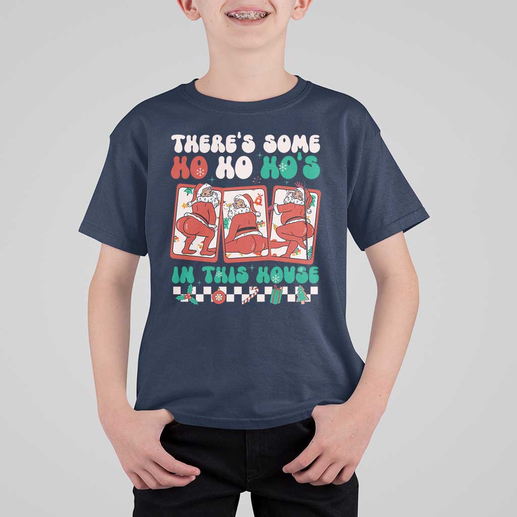 Funny Christmas T Shirt For Kid There Is Some Ho Ho Hos In This House Horror Character - Wonder Print Shop