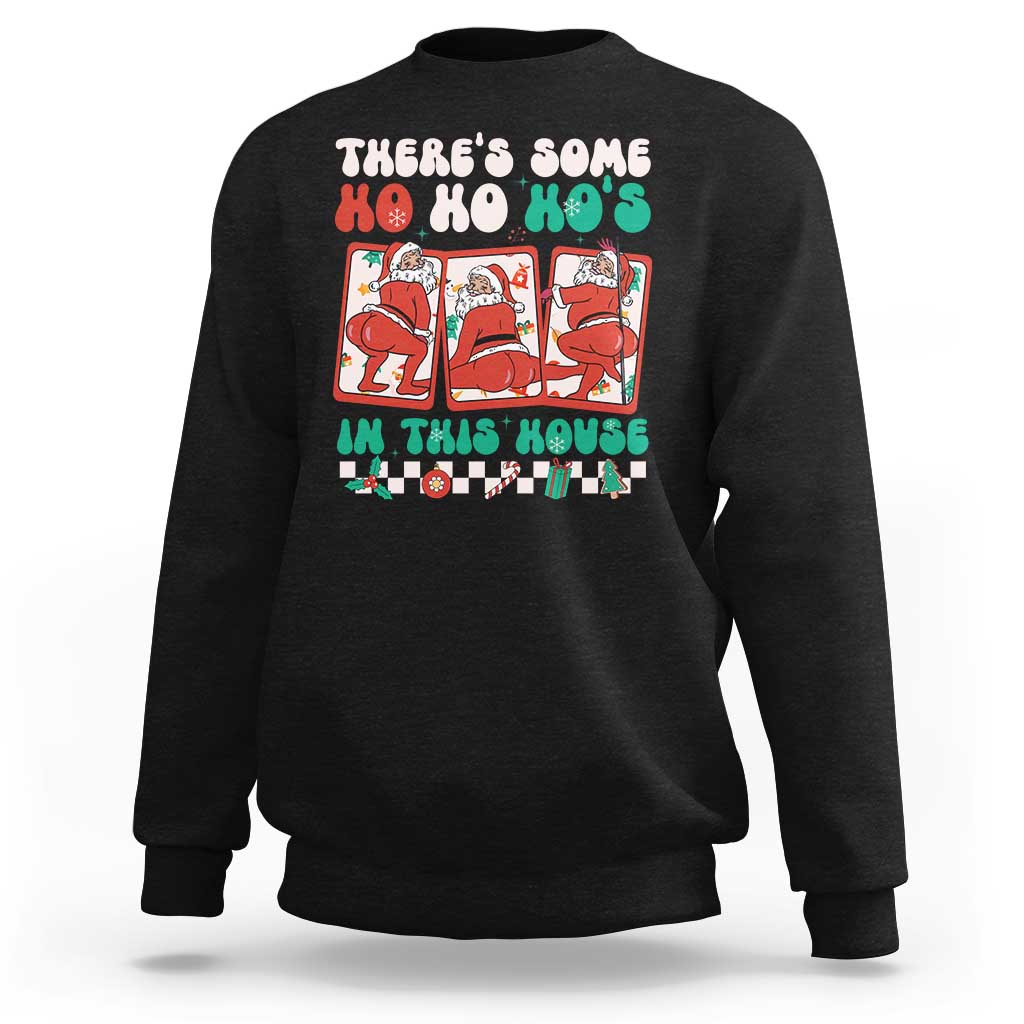 Funny Christmas Sweatshirt There Is Some Ho Ho Hos In This House Horror Character - Wonder Print Shop