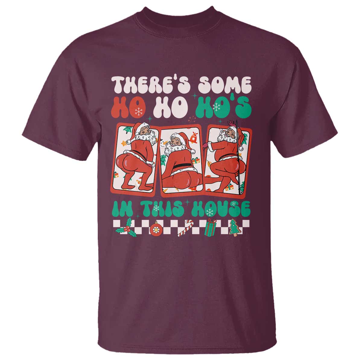Funny Christmas T Shirt There Is Some Ho Ho Hos In This House Horror Character - Wonder Print Shop