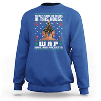 Funny Christmas Sweatshirt There Is Some Ho Ho Hos In This House WAP Wine And Present - Wonder Print Shop