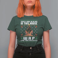 Funny Christmas T Shirt For Women There Is Some Ho Ho Hos In This House WAP Wine And Present - Wonder Print Shop