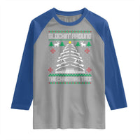 Christmas Gun Lover Raglan Shirt Glocking Around The Christmas Tree