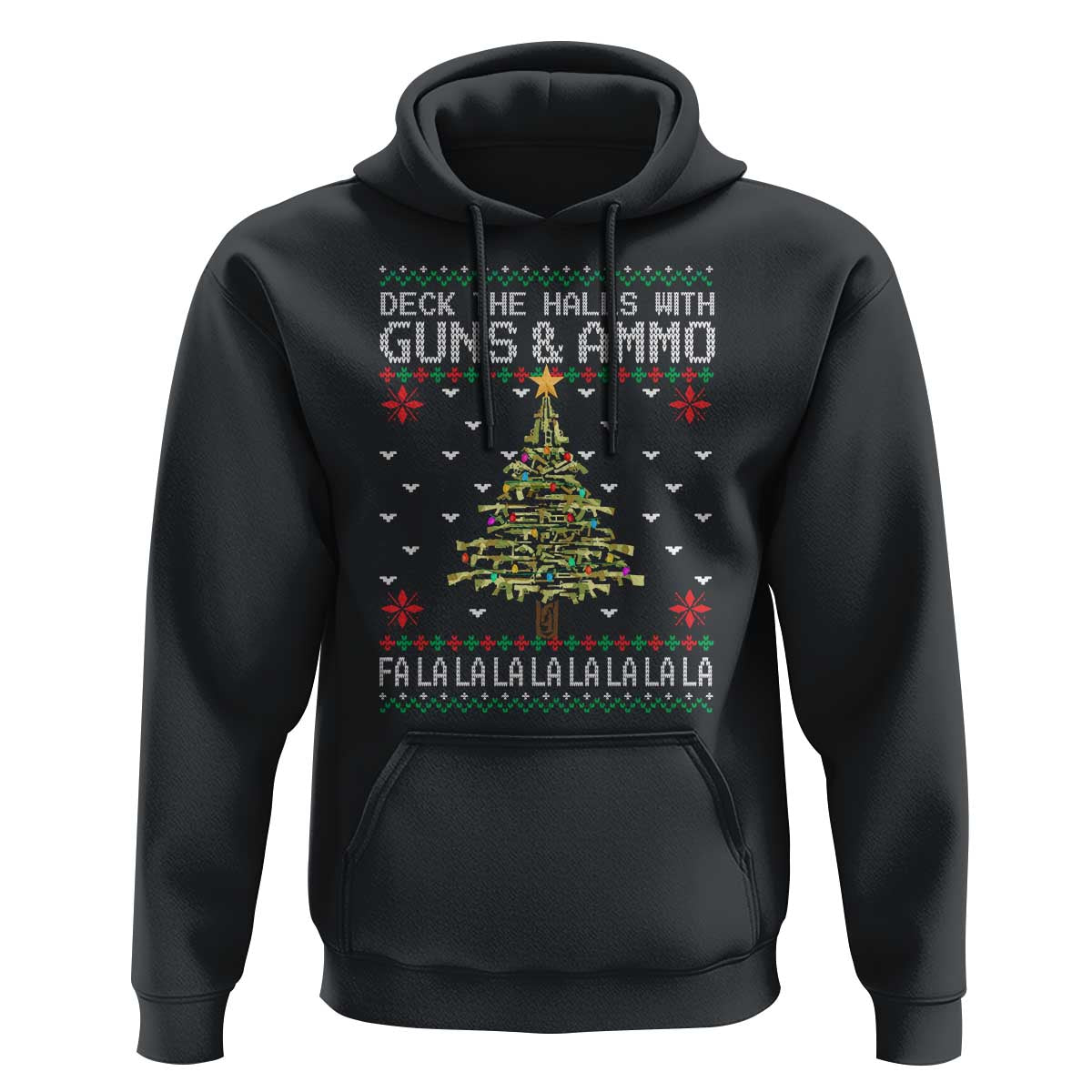 Christmas Gun Lover Hoodie Deck The Halls With Guns And Ammo