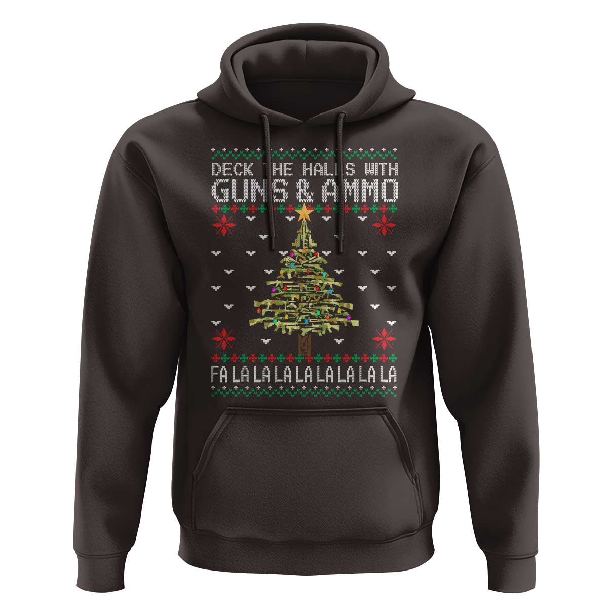 Christmas Gun Lover Hoodie Deck The Halls With Guns And Ammo