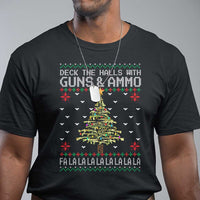 Christmas Gun Lover T Shirt Deck The Halls With Guns And Ammo - Wonder Print Shop
