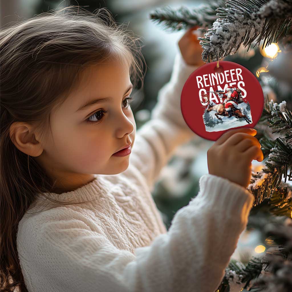 Xmas Hunting Christmas Ornament Reindeer Game Santa Hunter Deer Season - Wonder Print Shop