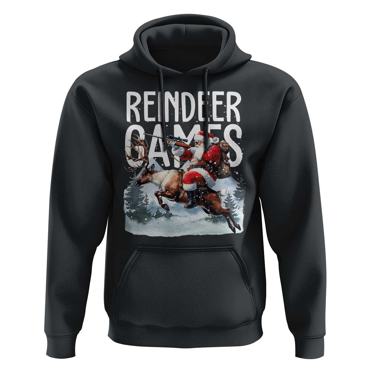 Christmas Hunting Hoodie Reindeer Game Santa Hunter Deer Season