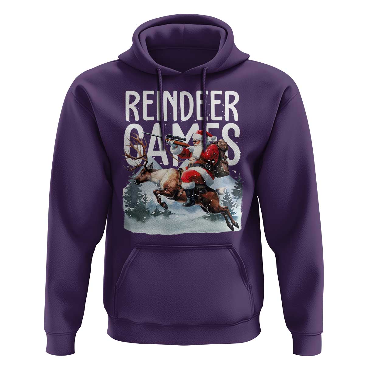 Christmas Hunting Hoodie Reindeer Game Santa Hunter Deer Season