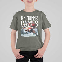 Christmas Hunting T Shirt For Kid Reindeer Game Santa Hunter Deer Season - Wonder Print Shop