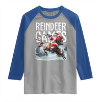 Christmas Hunting Raglan Shirt Reindeer Game Santa Hunter Deer Season