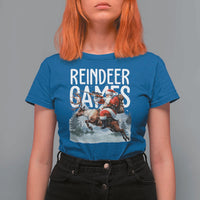 Christmas Hunting T Shirt For Women Reindeer Game Santa Hunter Deer Season - Wonder Print Shop