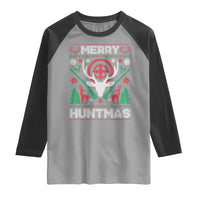 Christmas Hunting Raglan Shirt Merry Huntmas Deer Season Hunter