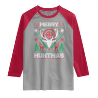 Christmas Hunting Raglan Shirt Merry Huntmas Deer Season Hunter