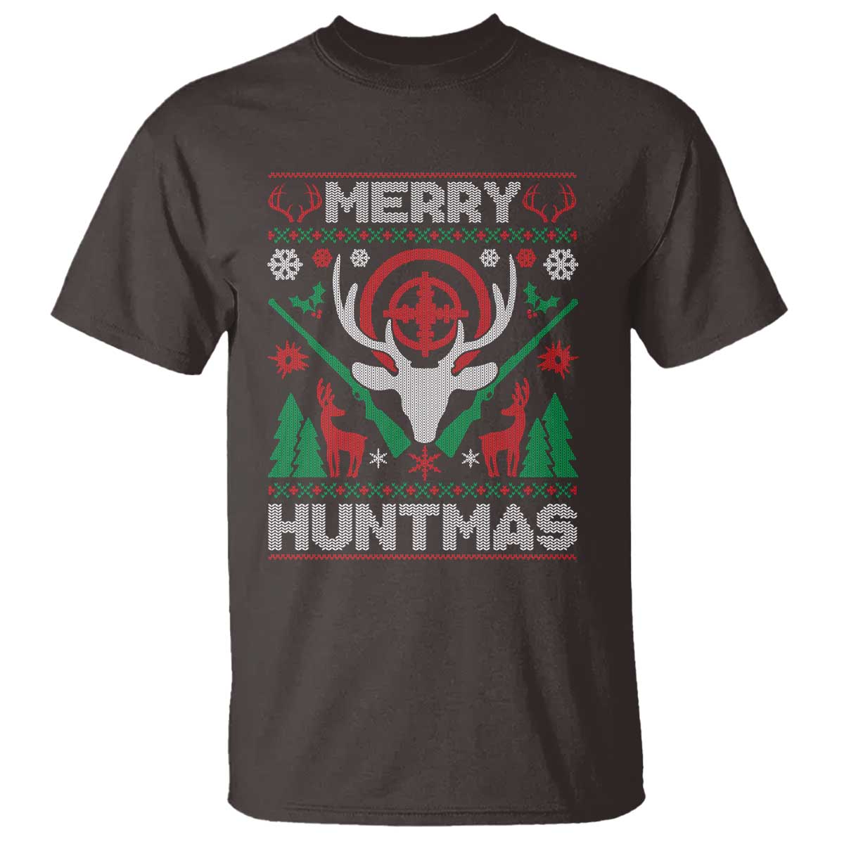 Christmas Hunting T Shirt Merry Huntmas Deer Season Hunter - Wonder Print Shop