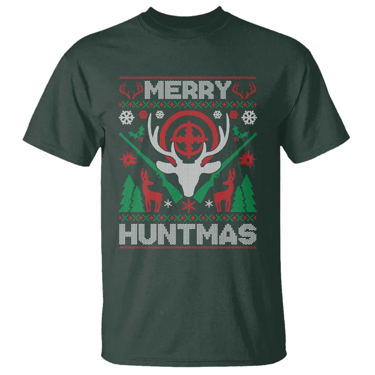 Christmas Hunting T Shirt Merry Huntmas Deer Season Hunter - Wonder Print Shop