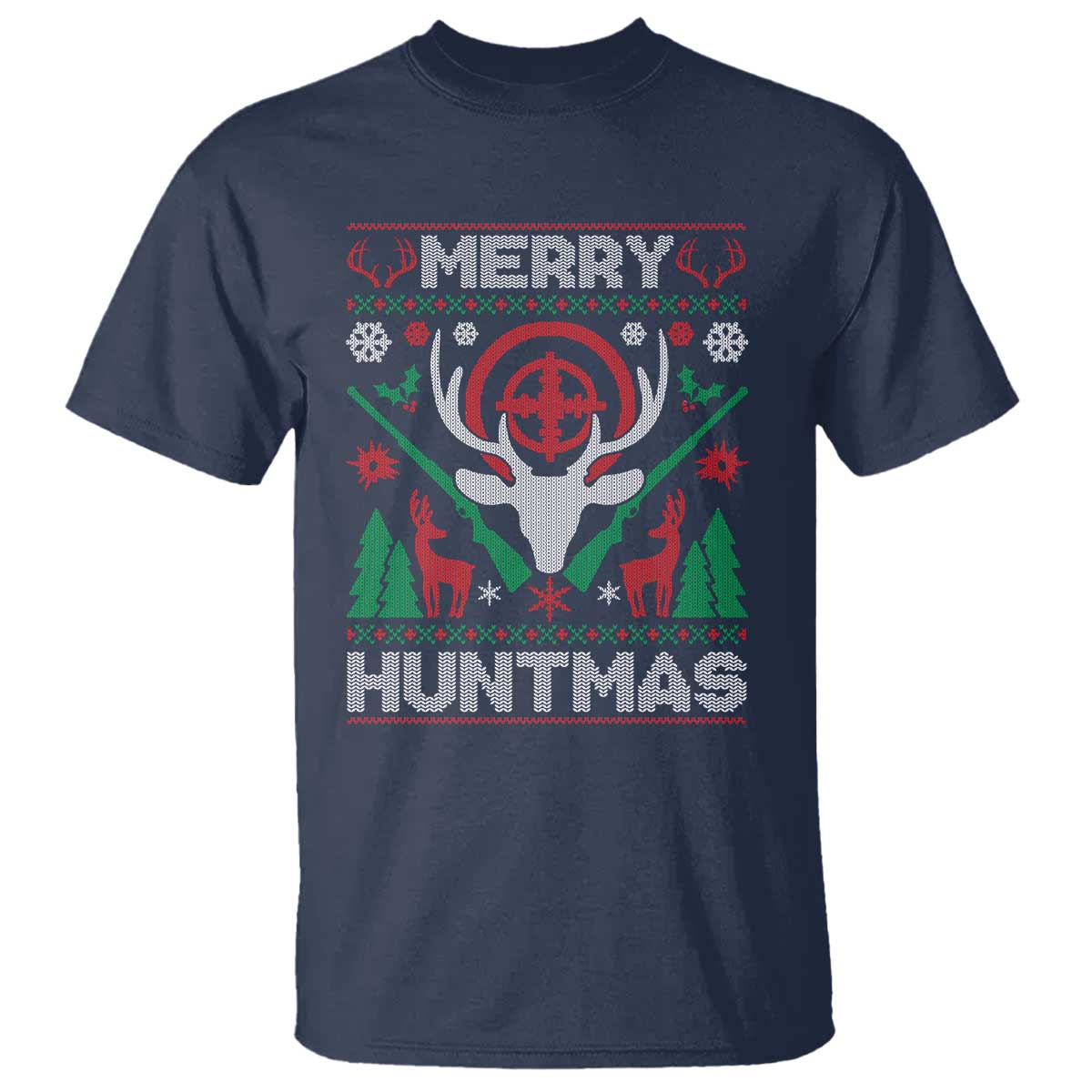 Christmas Hunting T Shirt Merry Huntmas Deer Season Hunter - Wonder Print Shop