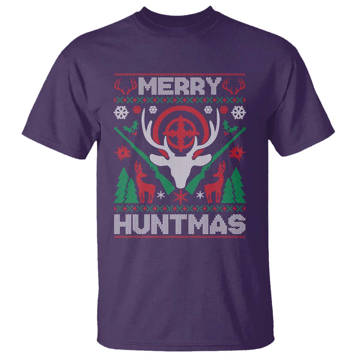 Christmas Hunting T Shirt Merry Huntmas Deer Season Hunter - Wonder Print Shop