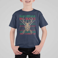 Christmas Hunting T Shirt For Kid I Like Big Bucks And I Cannot Lie Deer Hunter - Wonder Print Shop