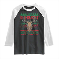 Christmas Hunting Raglan Shirt I Like Big Bucks And I Cannot Lie Deer Hunter