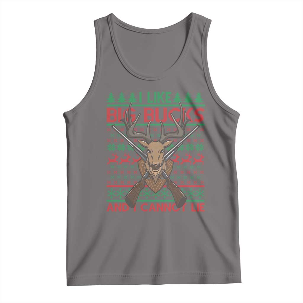 Christmas Hunting Tank Top I Like Big Bucks And I Cannot Lie Deer Hunter