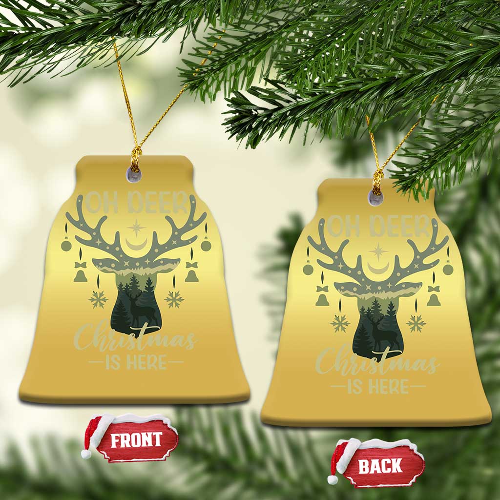 Xmas Hunting Christmas Ornament Oh Deer Christmas Is Here Hunter - Wonder Print Shop