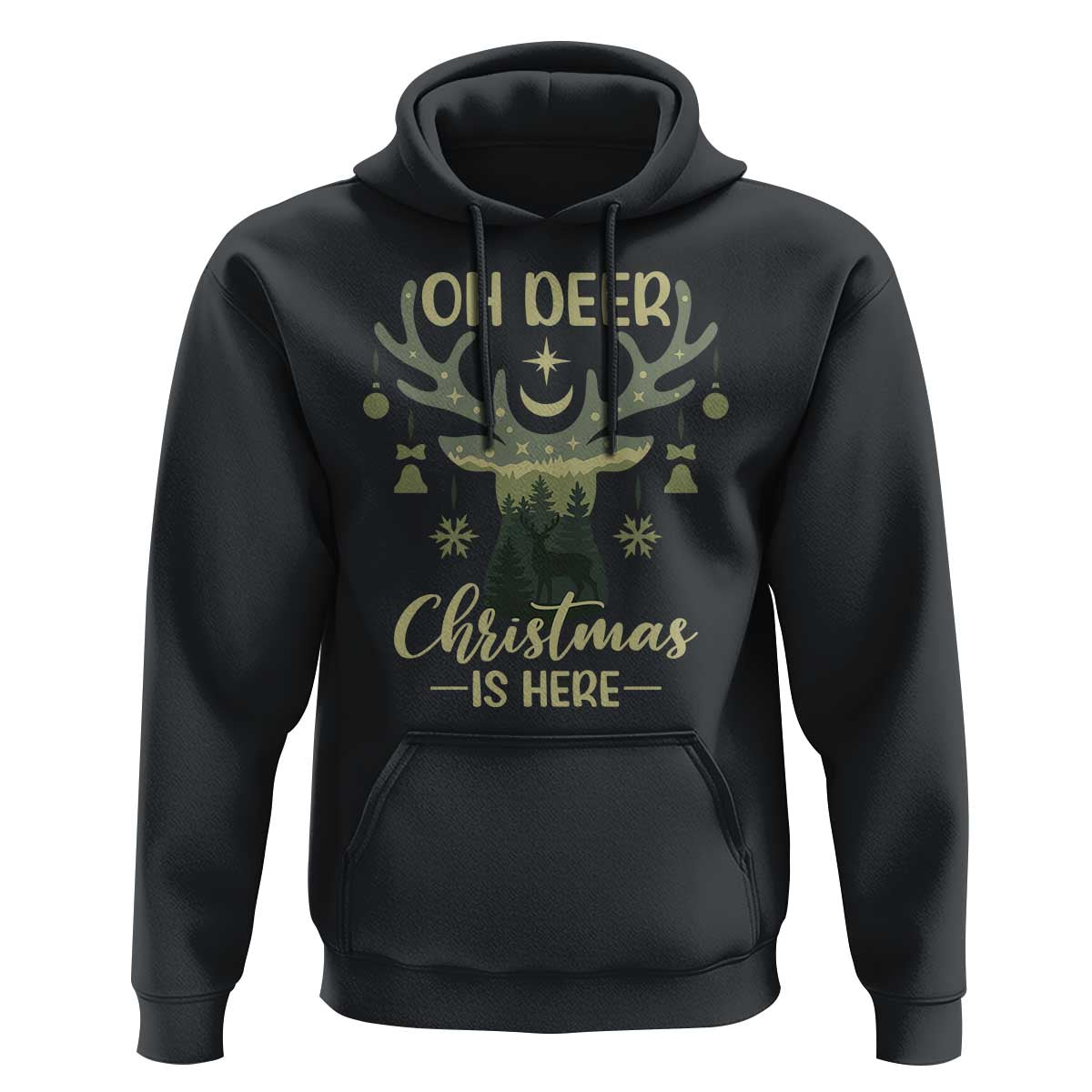 Christmas Hunting Hoodie Oh Deer Christmas Is Here Hunter