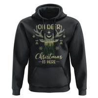Christmas Hunting Hoodie Oh Deer Christmas Is Here Hunter
