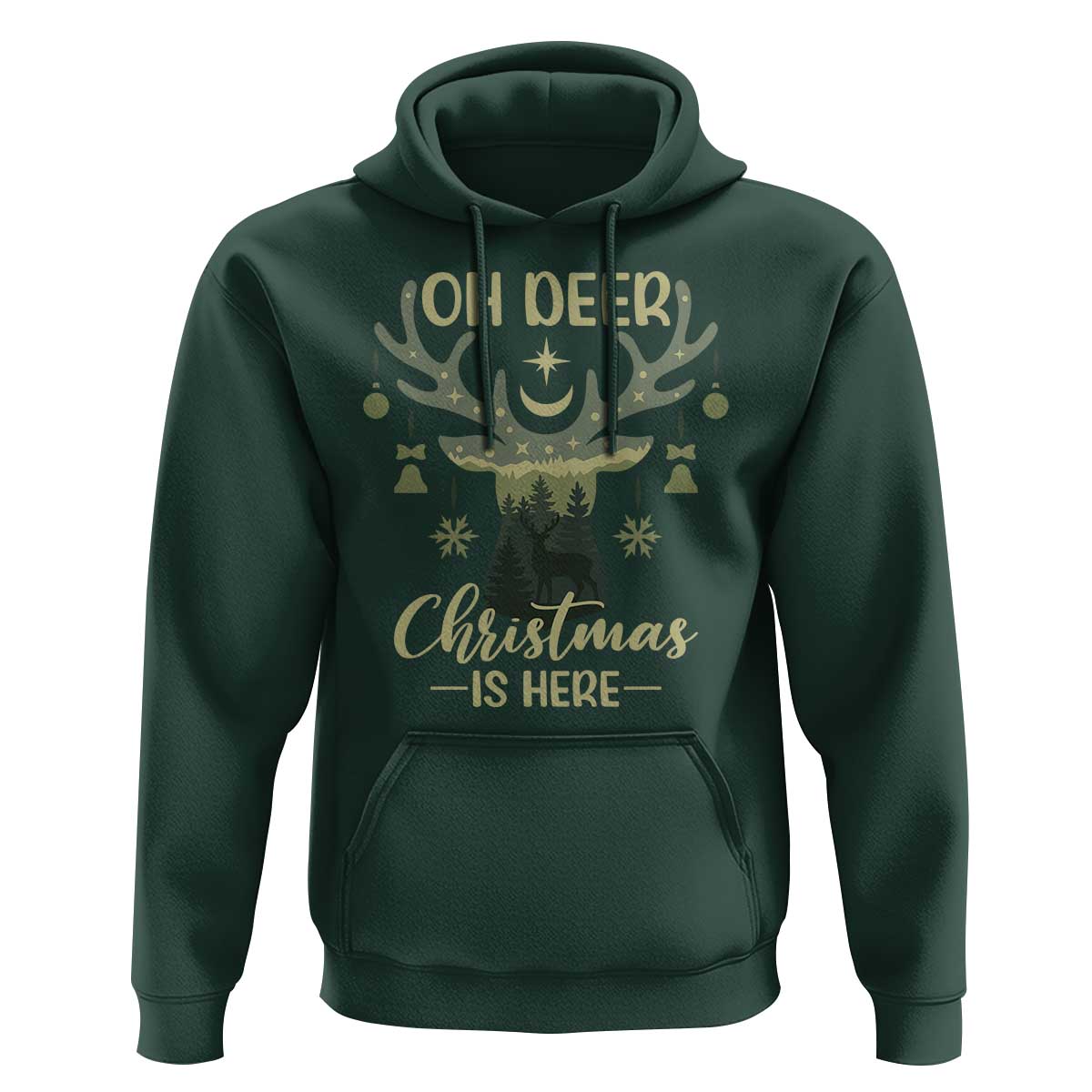 Christmas Hunting Hoodie Oh Deer Christmas Is Here Hunter