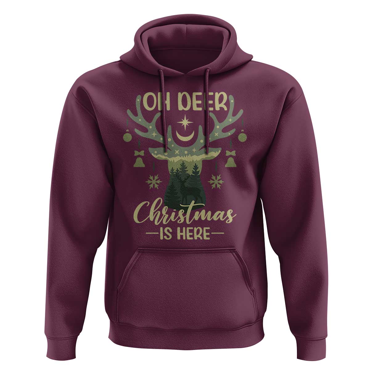 Christmas Hunting Hoodie Oh Deer Christmas Is Here Hunter