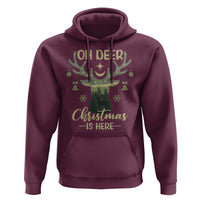 Christmas Hunting Hoodie Oh Deer Christmas Is Here Hunter