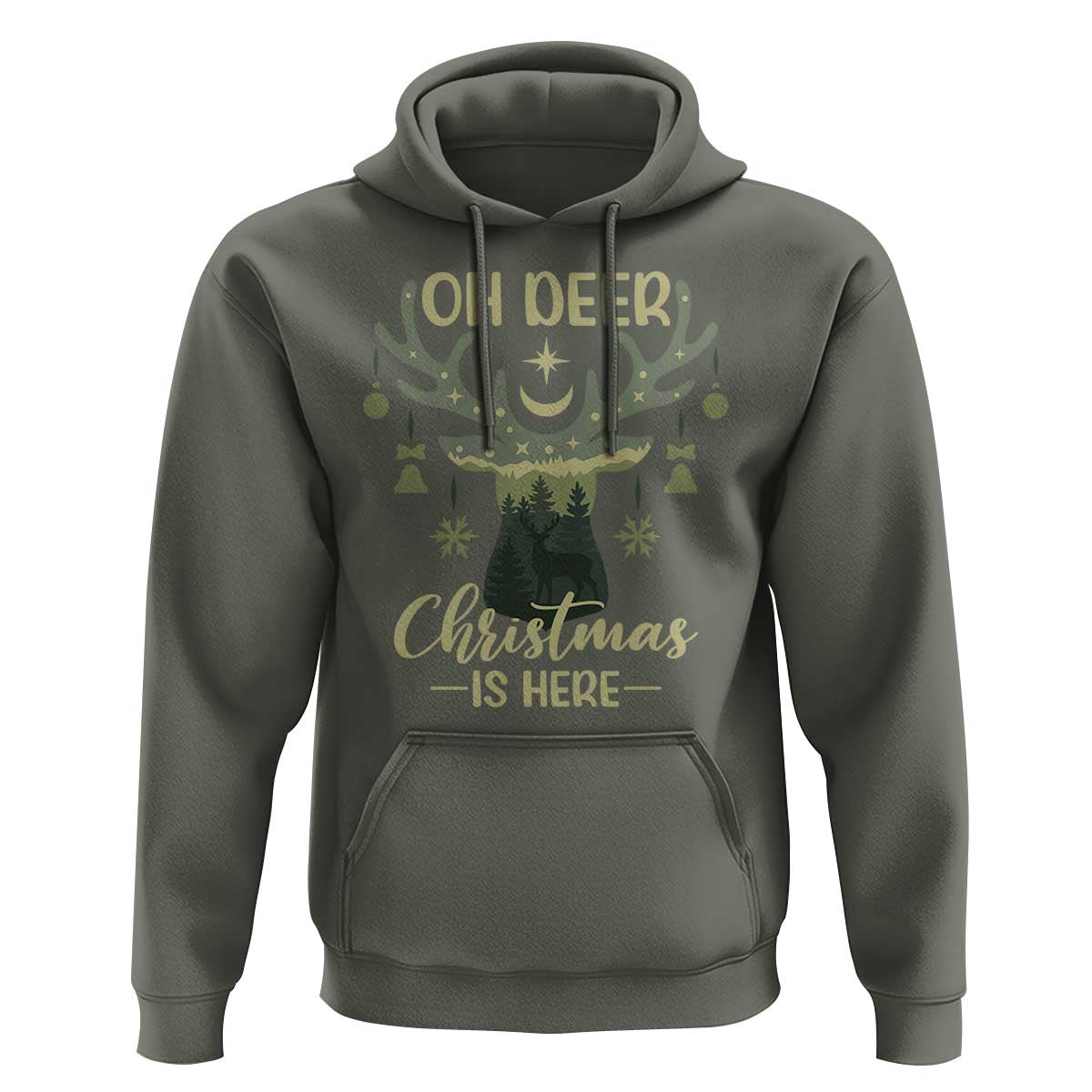 Christmas Hunting Hoodie Oh Deer Christmas Is Here Hunter