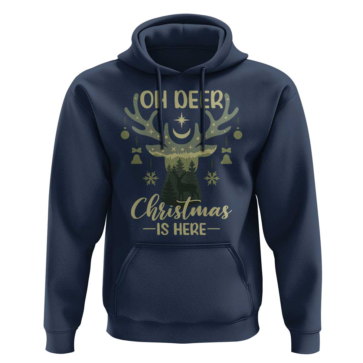 Christmas Hunting Hoodie Oh Deer Christmas Is Here Hunter