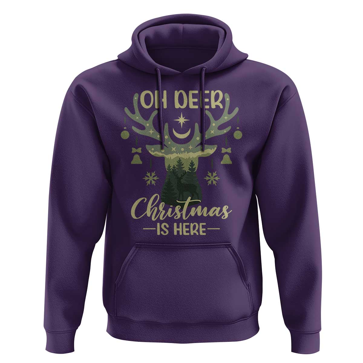 Christmas Hunting Hoodie Oh Deer Christmas Is Here Hunter