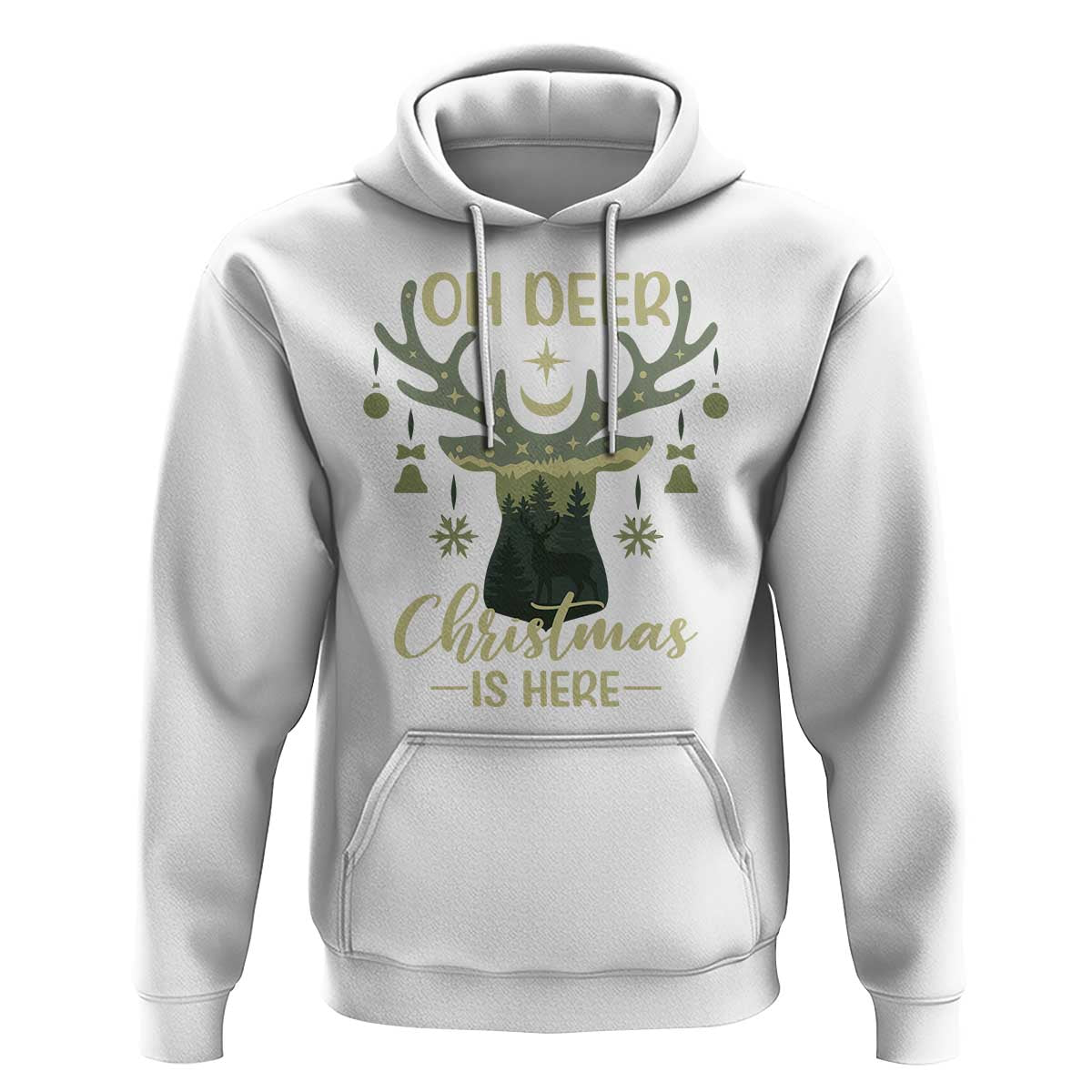 Christmas Hunting Hoodie Oh Deer Christmas Is Here Hunter