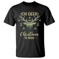 Christmas Hunting T Shirt Oh Deer Christmas Is Here Hunter - Wonder Print Shop