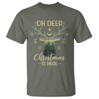 Christmas Hunting T Shirt Oh Deer Christmas Is Here Hunter - Wonder Print Shop