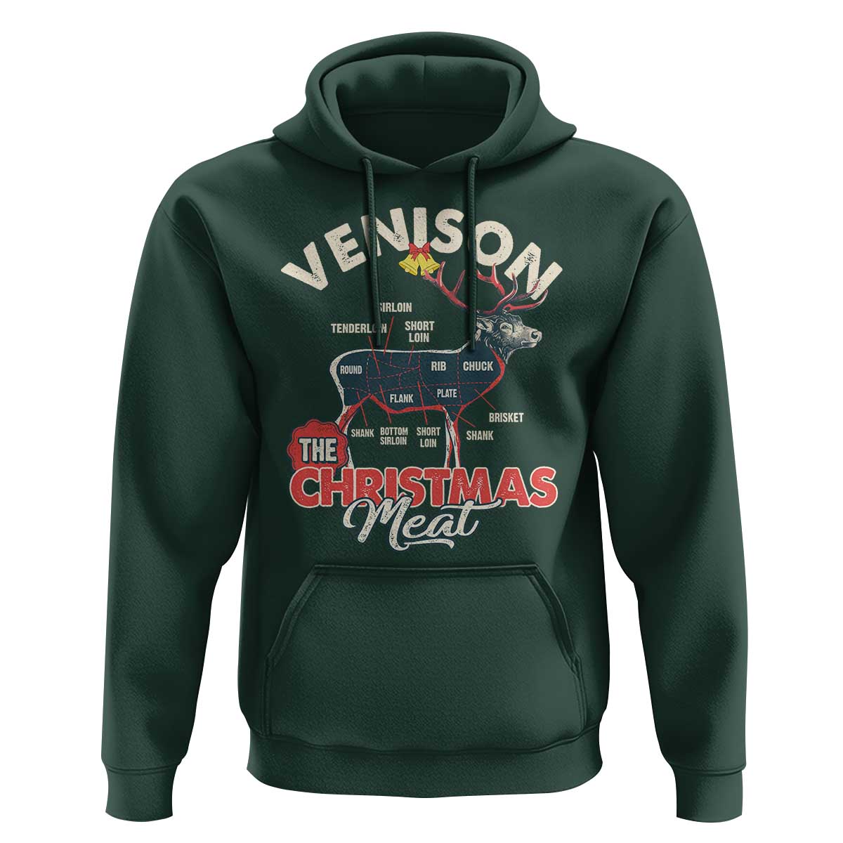 Christmas Hunting Hoodie Venison Meat Deer Season Hunter