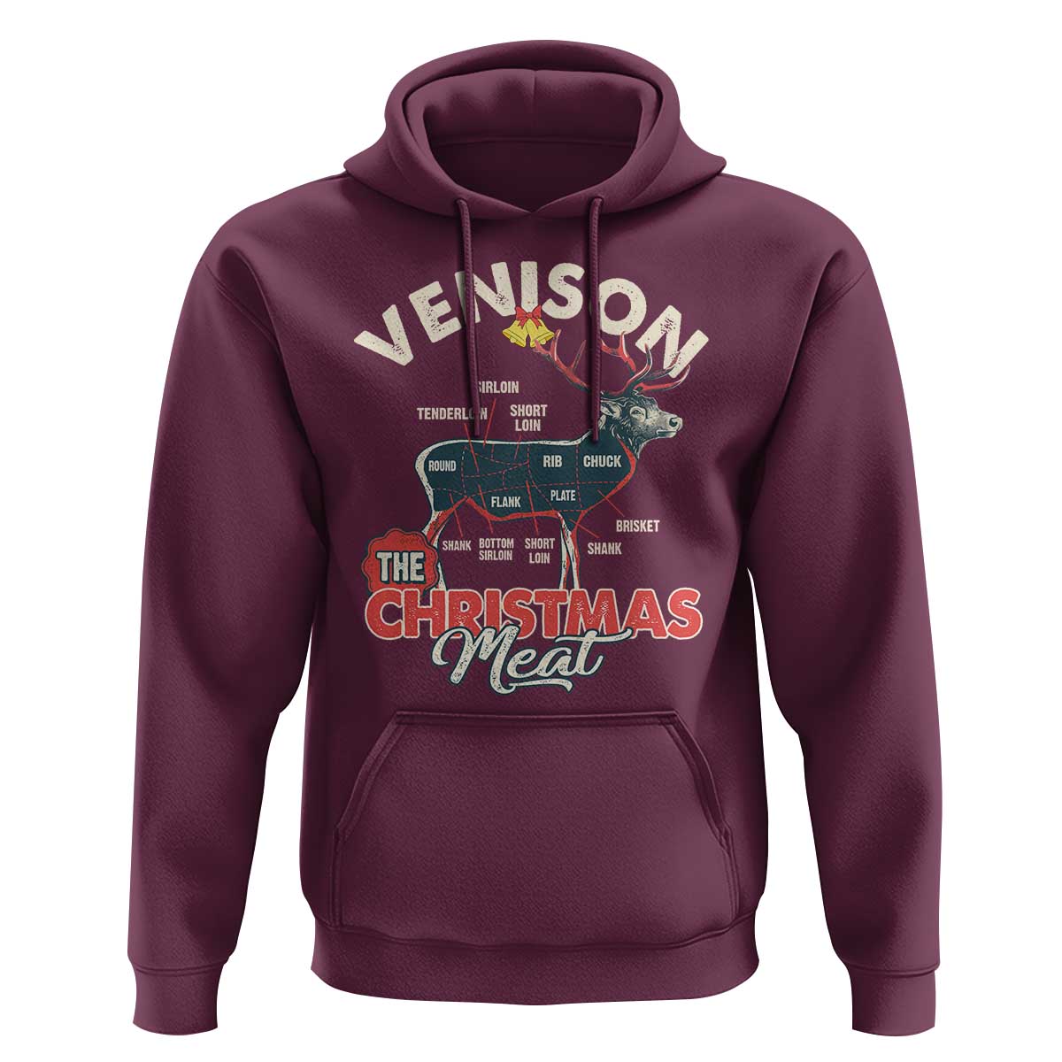 Christmas Hunting Hoodie Venison Meat Deer Season Hunter