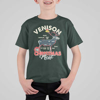 Christmas Hunting T Shirt For Kid Venison Meat Deer Season Hunter - Wonder Print Shop