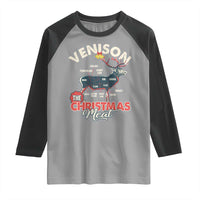 Christmas Hunting Raglan Shirt Venison Meat Deer Season Hunter