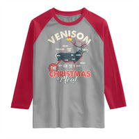 Christmas Hunting Raglan Shirt Venison Meat Deer Season Hunter