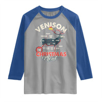 Christmas Hunting Raglan Shirt Venison Meat Deer Season Hunter