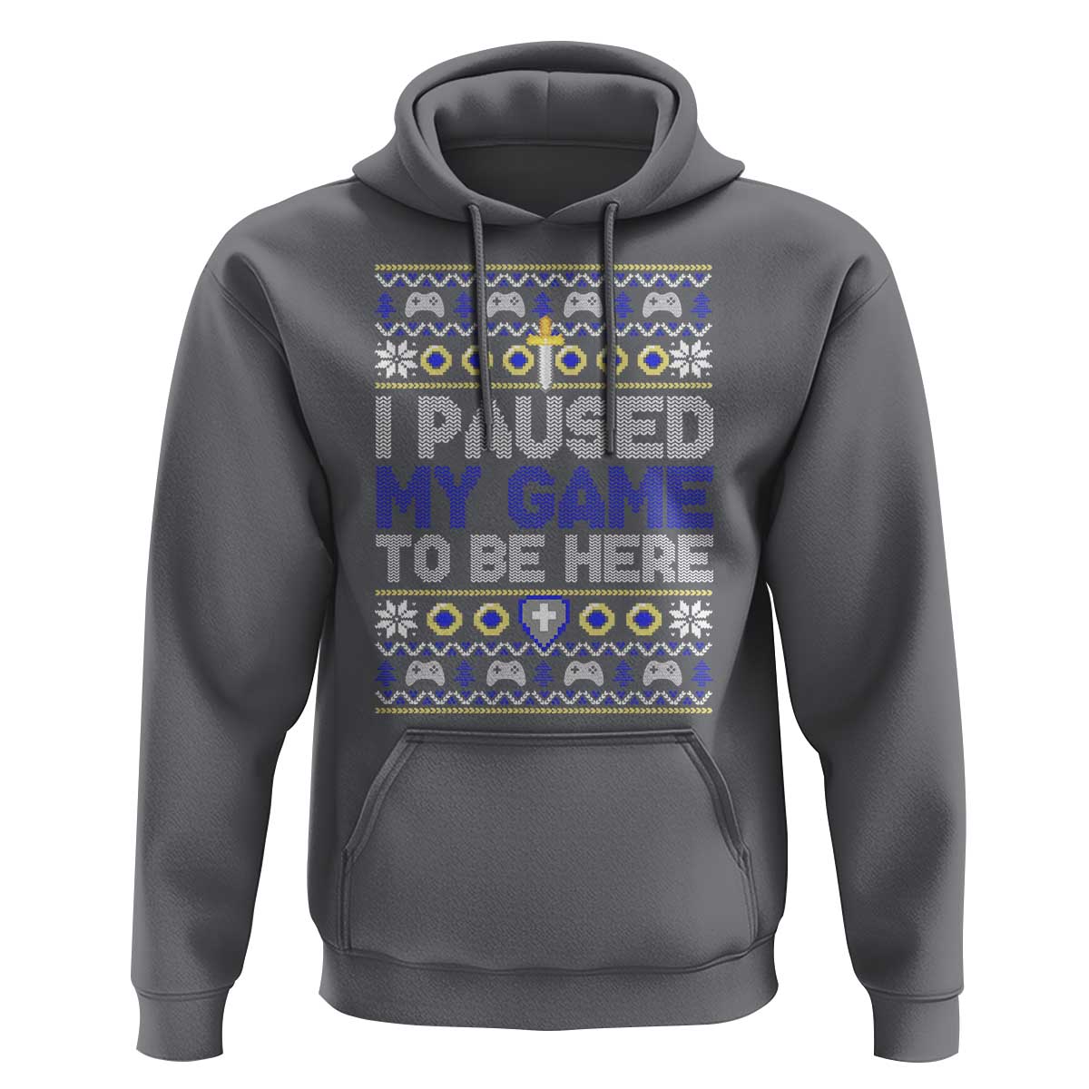 Funny Christmas Gamer Hoodie I Paused My Game To Be Here