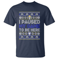 Funny Christmas Gamer T Shirt I Paused My Game To Be Here - Wonder Print Shop