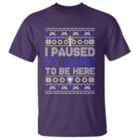 Funny Christmas Gamer T Shirt I Paused My Game To Be Here - Wonder Print Shop