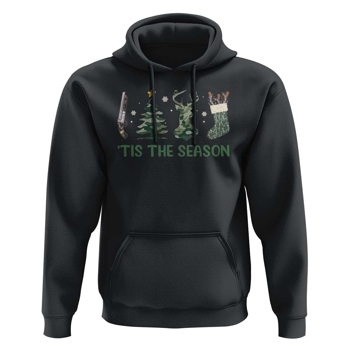 Christmas Hunting Hoodie Tis The Season Hunting Camo Hunter